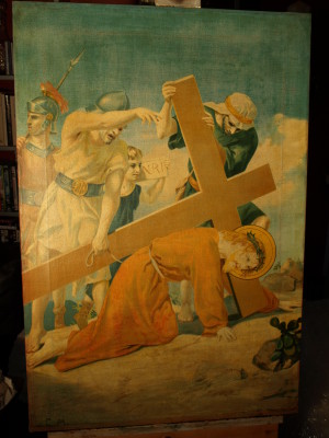 Fully cleaned Station of the Cross.