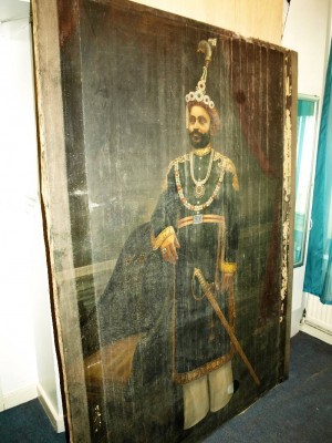 Portrait of Maharajah before treatment.