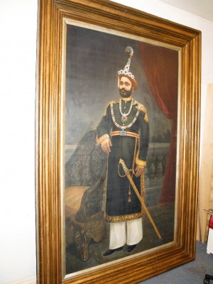 Portrait of Maharajah after conservation.
