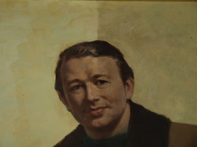 Surface dirt and ink removal from a 20th century portrait